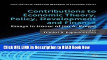 [Popular Books] Contributions to Economic Theory, Policy, Development and Finance: Essays in