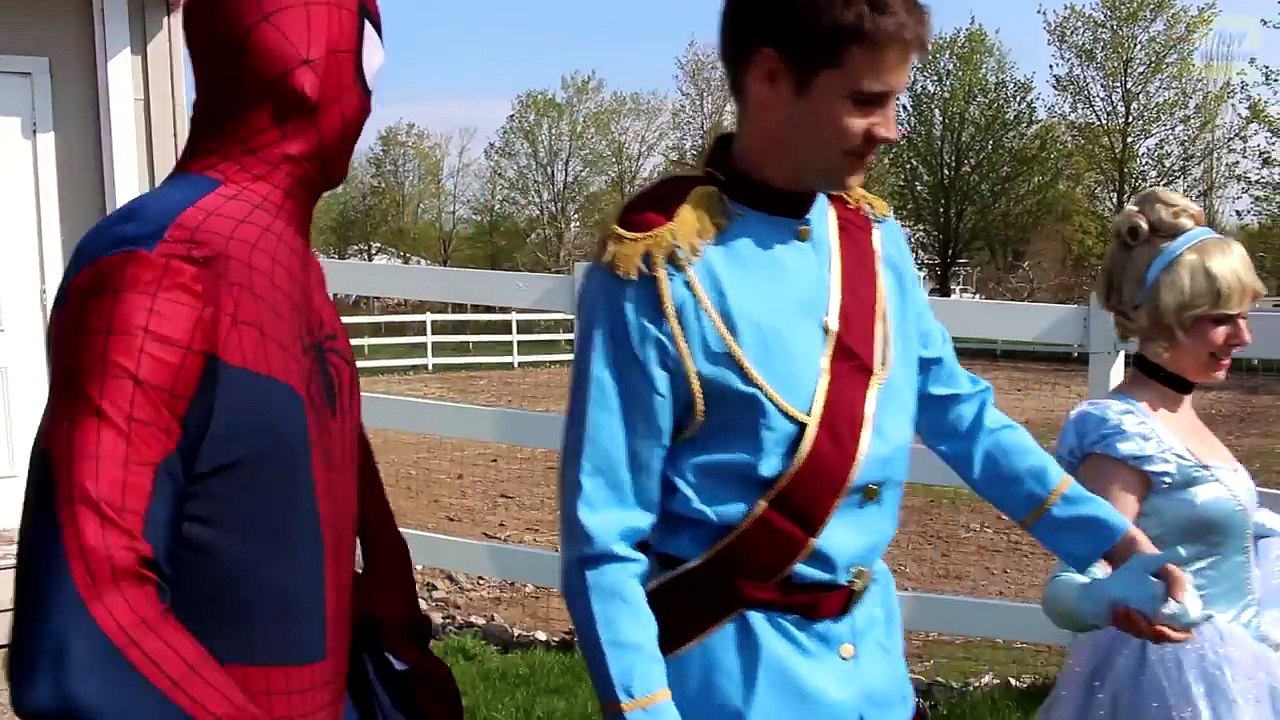 Spiderman, Frozen Elsa & Pink Spidergirl vs Joker! w/ Anna, Mermaids, Maleficent, Doctor &