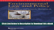 EPUB Download Environmental Law and Policy (Concepts and Insights) Mobi