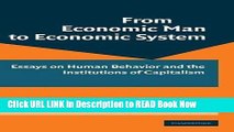 [Popular Books] From Economic Man to Economic System: Essays on Human Behavior and the
