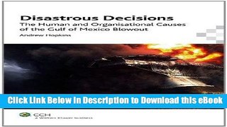 EPUB Download Disastrous Decisions: The Human and Organisational Causes of the Gulf of Mexico