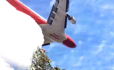 Super Tanker Unloads On Spectators During Low Flyby In The Forest