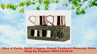 18oz 4 Pack Solid Copper Royal Tankard Moscow Mule Mug by Paykoc MM11025x4 a53d4d99