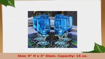 NOVICA Hand Blown Blue Recycled Glass Goblets 16 oz Aquamarine set of 6 8032af2b