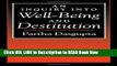 [Popular Books] An Inquiry into Well-Being and Destitution FULL eBook