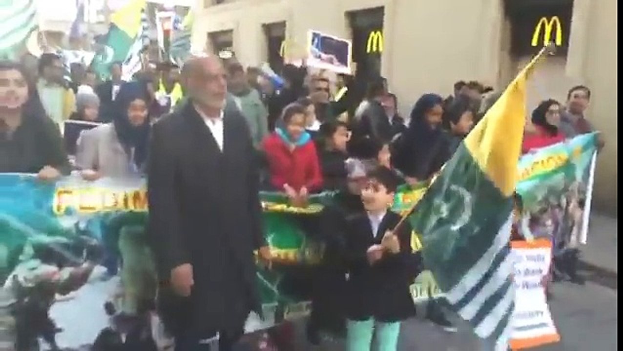 Kashmir Solidarity Day Protest in Rambla Raval Barcelona