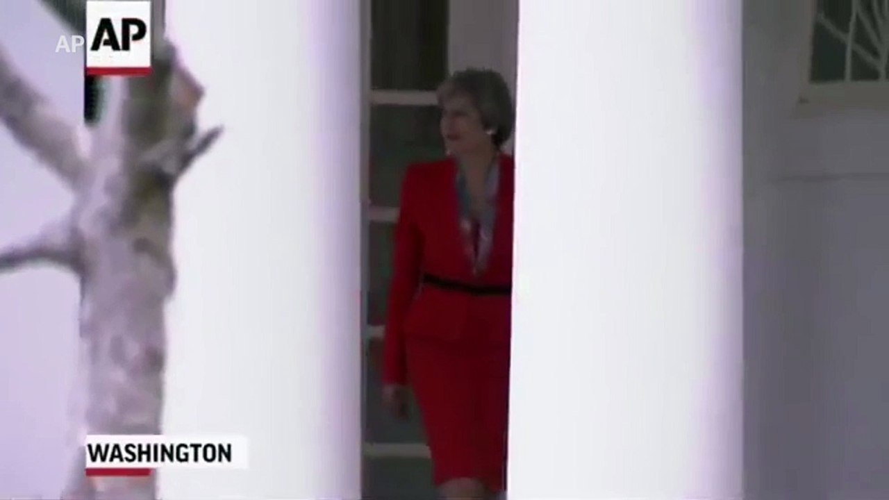 Theresa May jokes about size of Donald Trump’s hands