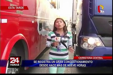 Carretera Central: muchos vehículos se vieron afectados por intenso tránsito