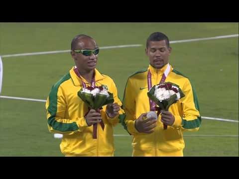 Men's 100m T11 | Victory Ceremony | 2015 IPC Athletics World Championships Doha