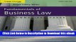 [Read Book] Cengage Advantage Books: Fundamentals of Business Law: Summarized Cases Mobi