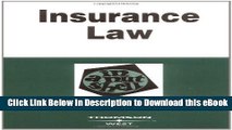 [Read Book] Insurance Law in a Nutshell (In a Nutshell (West Publishing)) (Nutshell Series) Kindle