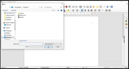 50 Ders - LİbreOffice Write sayfa açma CTRL_O