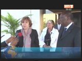 le President Alassane Ouattara a recu l'ancien Premier Ministre francais, Mme Edith Cresson
