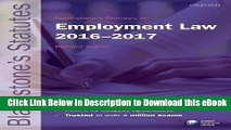 [Read Book] Blackstone s Statutes on Employment Law 2016-2017 (Blackstone s Statute Series) Online
