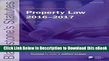 EPUB Download Blackstone s Statutes on Property Law 2016-2017 (Blackstone s Statute Series) Kindle