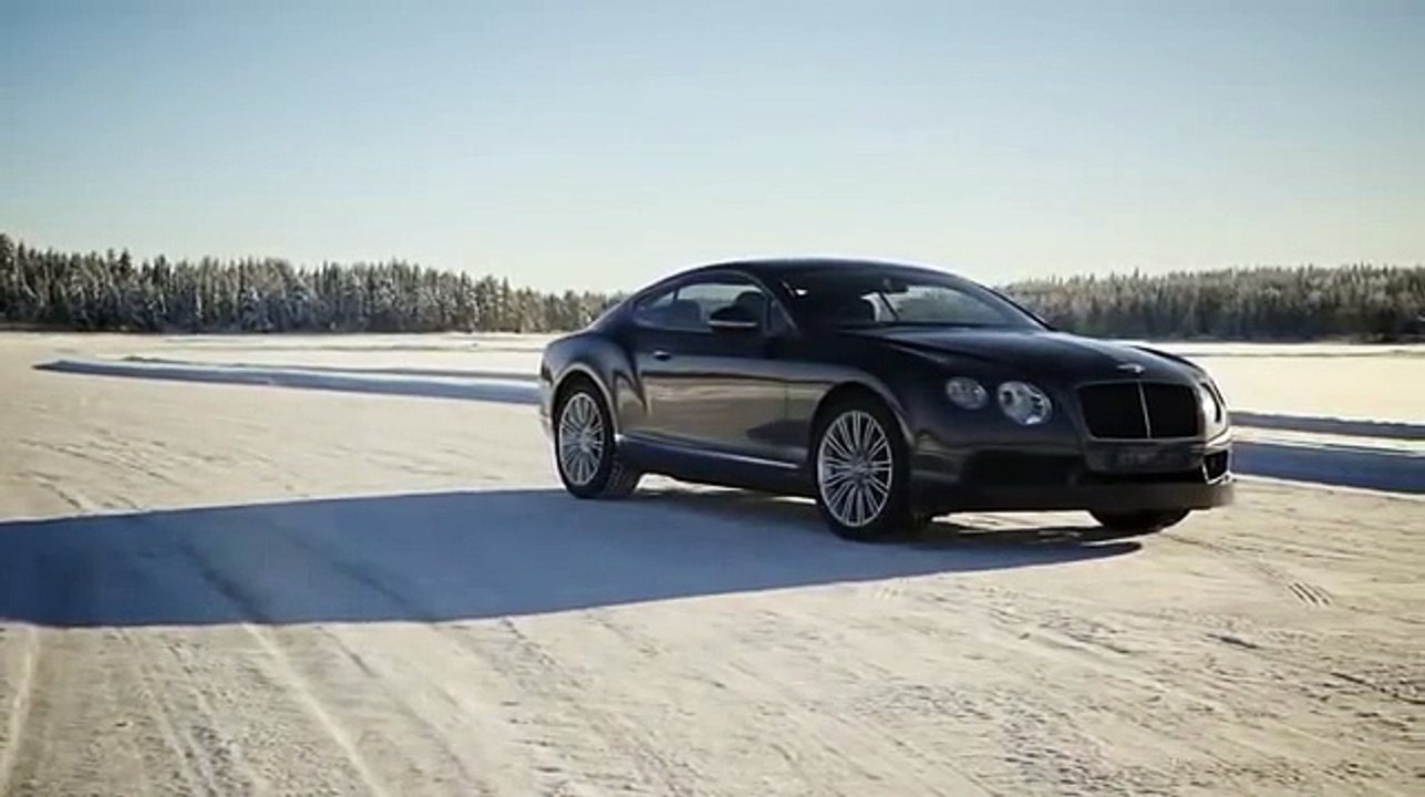 Bentley Continental GT V8 snow drifting