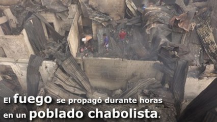ROTULADO_ Un incendio en Manila deja a tres mil familias sin hogar
