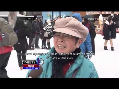 Patung Es Raksasa di Pamerkan di Festival Salju Jepang - NET5