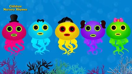JellyFish Finger Family Song - Finger Family Nursery Rhymes - Children Animation Songs