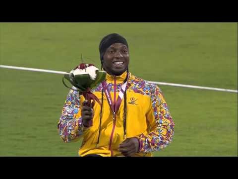 Men's javelin F34 | Victory Ceremony | 2015 IPC Athletics World Championships Doha