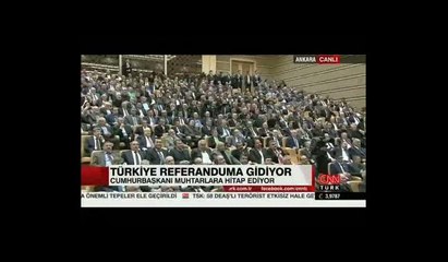 Erdoğan muhtarlara konuştu