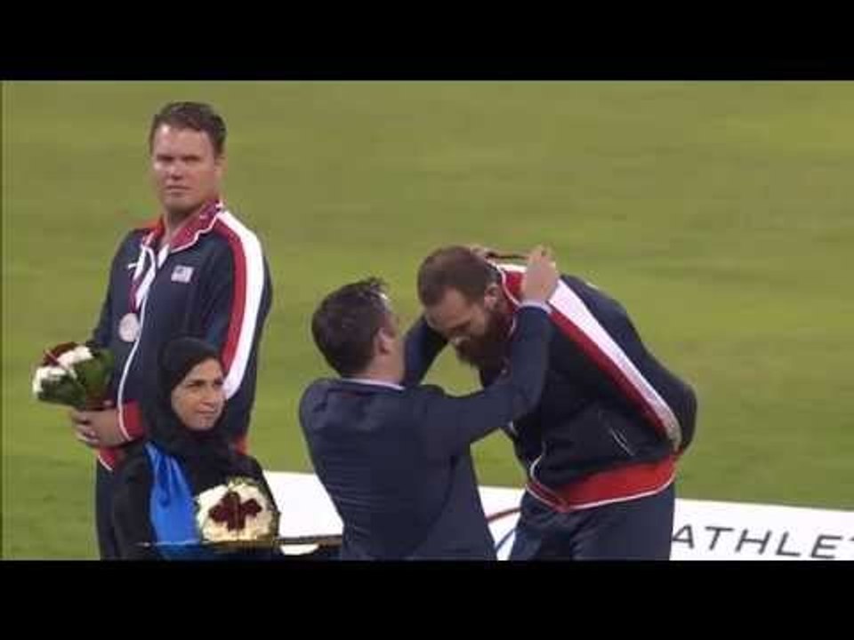 Men's discus F44 | Victory Ceremony |  2015 IPC Athletics World Championships Doha