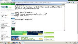 How to pay Standard Chartered credit card bill online through other bank debit card