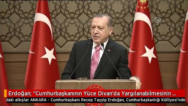 Erdoğan: Cumhurbaşkanının Yüce Divan'da Yargılanabilmesinin Yolu Açılıyor