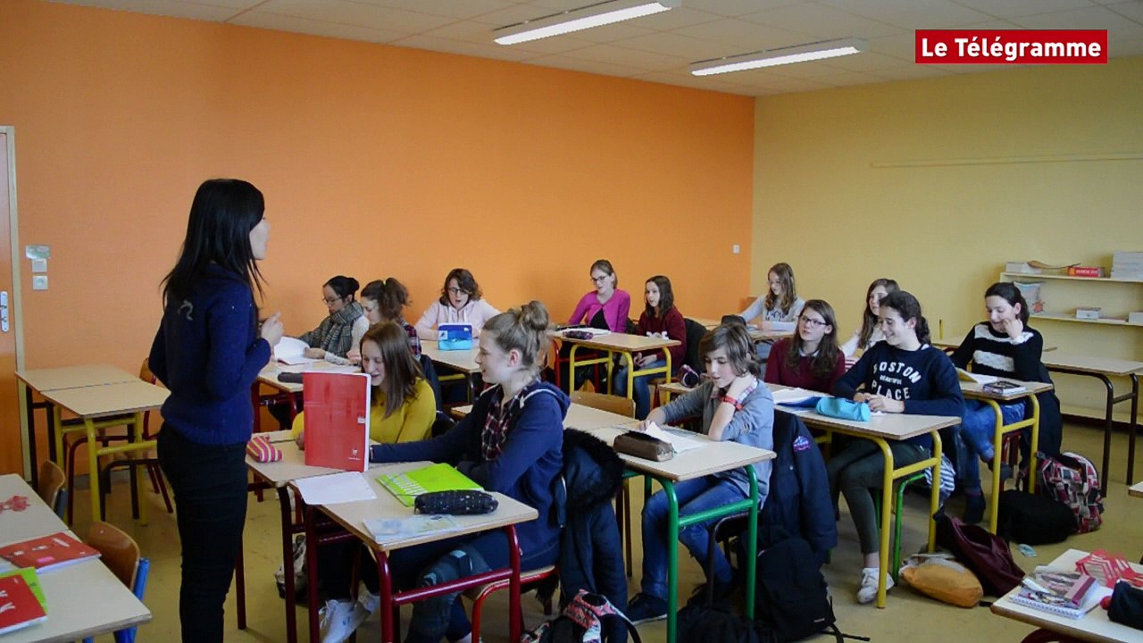 Guipavas (29). Initiation au chinois : les 5e du collège Saint-Charles chantent "Bonne année"