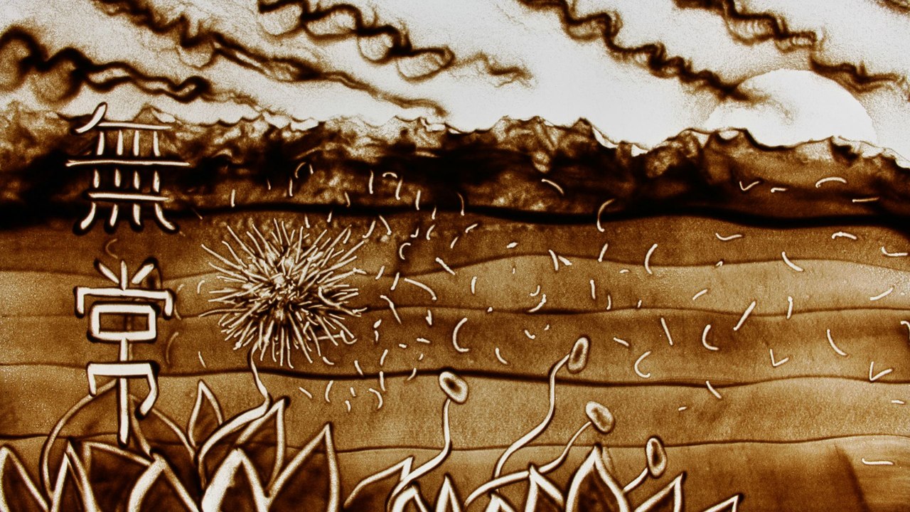 Performance dessin sur sable en direct pour le show Namazu