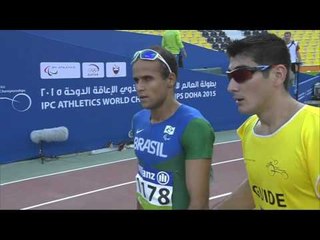 Men's 100m T11 | Round 1 H2 |  2015 IPC Athletics World Championships Doha
