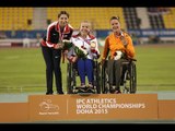 Women's 100m T34 | Victory Ceremony |  2015 IPC Athletics World Championships Doha