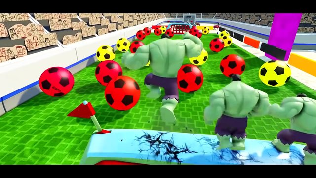 Giant Balls Hulk Spiderman Mickey Mcqueen (Büyük Renkli Toplar Hulk Örümcek Adam) 2