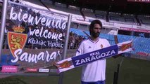 El Real Zaragoza presenta a su último fichaje, el griego Georgios Samaras