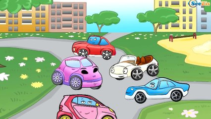 Скачать видео: ✔ Coches Para Niños! Grúa, Coche de policía, Ambulancia. Caricaturas de carros. Tiki Taki Camiones