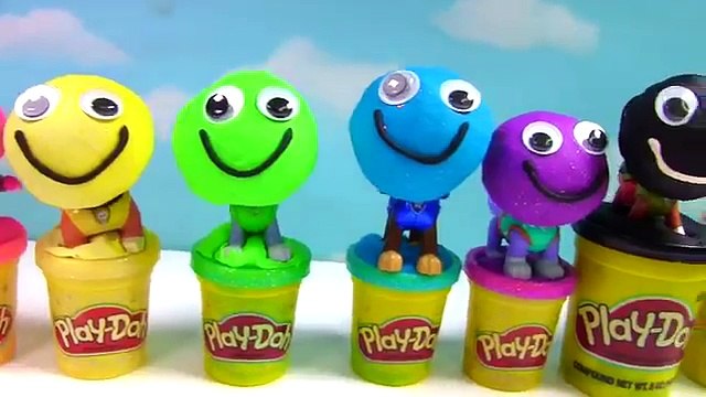 Paw Patrol Play Doh Learn Colors with Smiley Faces and Toy Surprises | Fizzy Toy Show