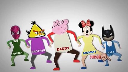 Nursery Rhyme From YOUTUBE Mixed Finger Family Break Dance | Peppa Pig, Mickey Mouse, batman, Spide