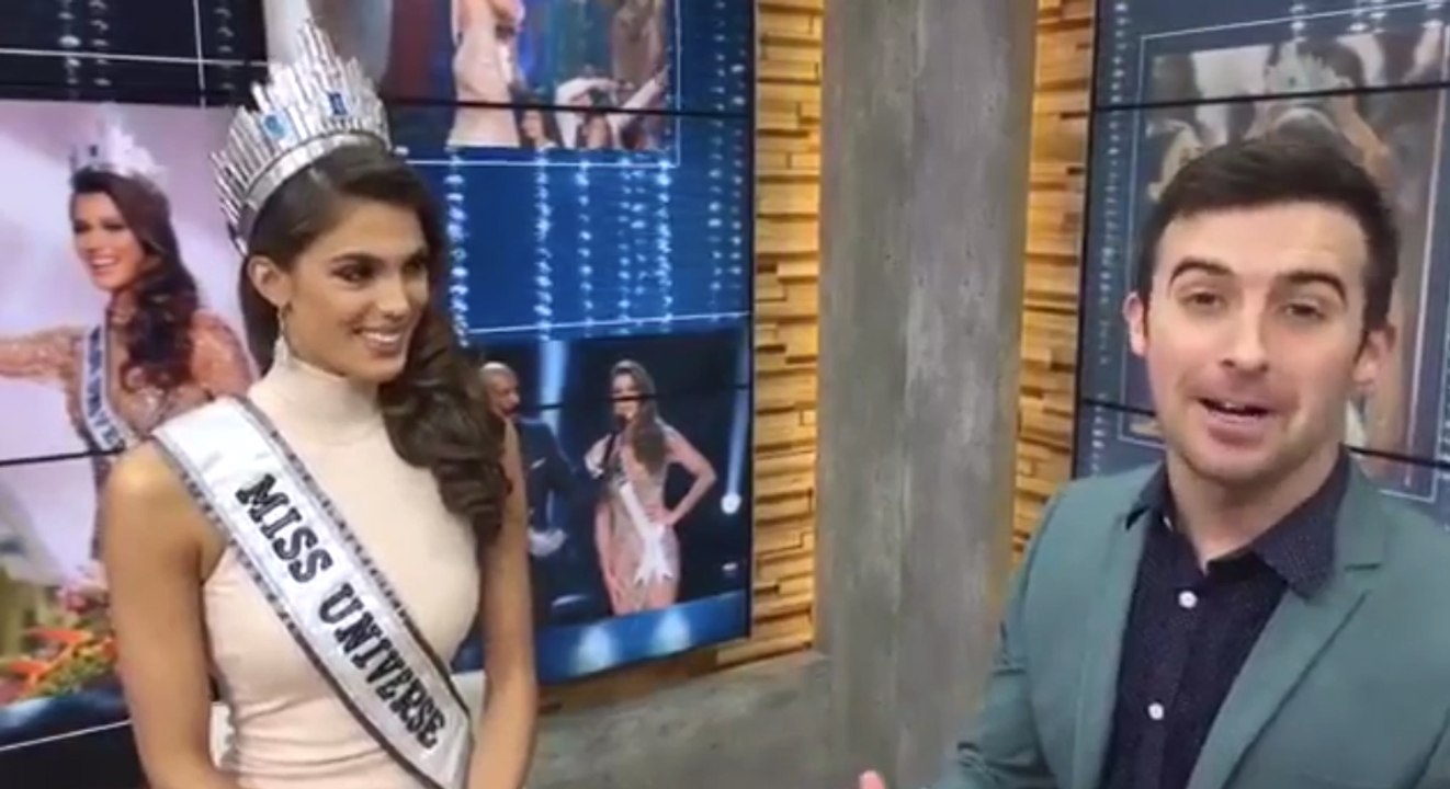 65th Miss Universe Iris Mittenaere Interview LIVE - Good Morning America Backstage