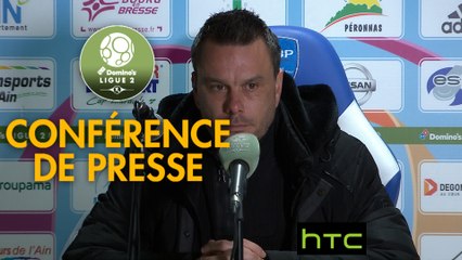 Conférence de presse FBBP 01 - RC Lens (0-0) : Hervé DELLA MAGGIORE (BBP) - Alain  CASANOVA (RCL) - 2016/2017
