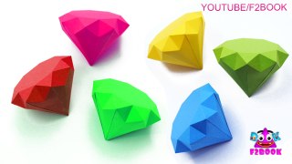 Origami Diamond - How to Make a Paper Diamond - Simple Way F2BOOK 173