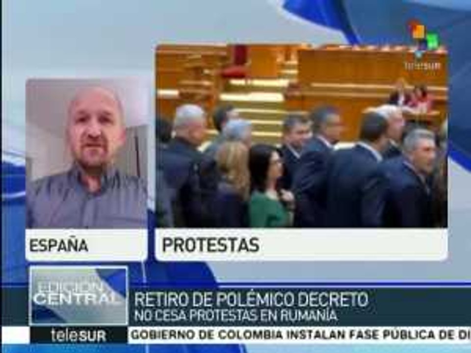 Pese a bajas temperaturas, rumanos no cesan protestas de calle