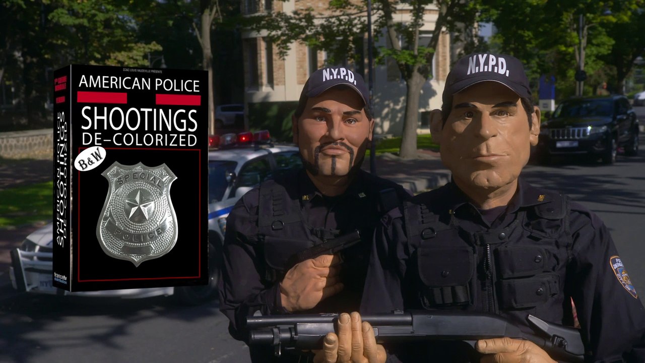 US Police : black and white - The Guignols - CANAL+