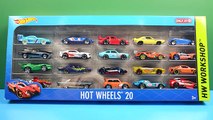 Hot Wheels HW Workshop 20 TOY CARS!