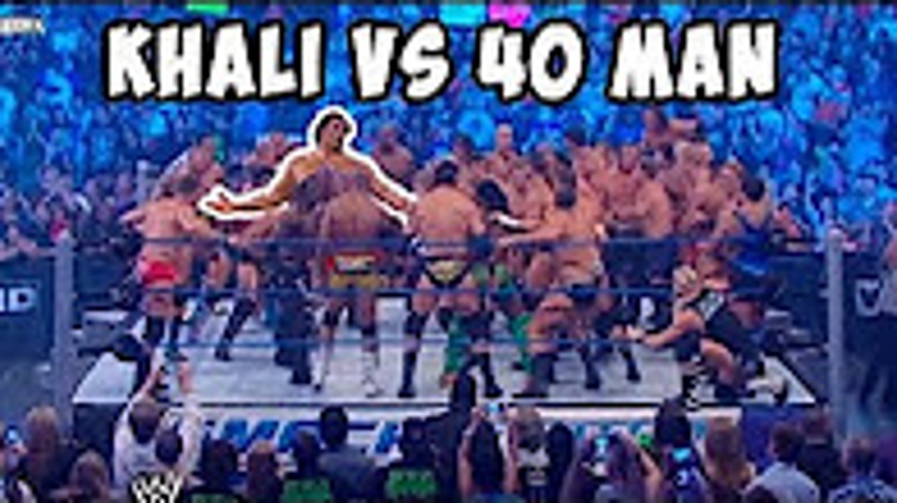 WWE The Great Khali vs 40 Man | OMG The largest Battle Royal Ever | Full Fight