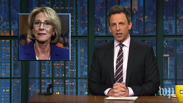 Late-night laughs: Betsy Devos is confirmed as education secretary