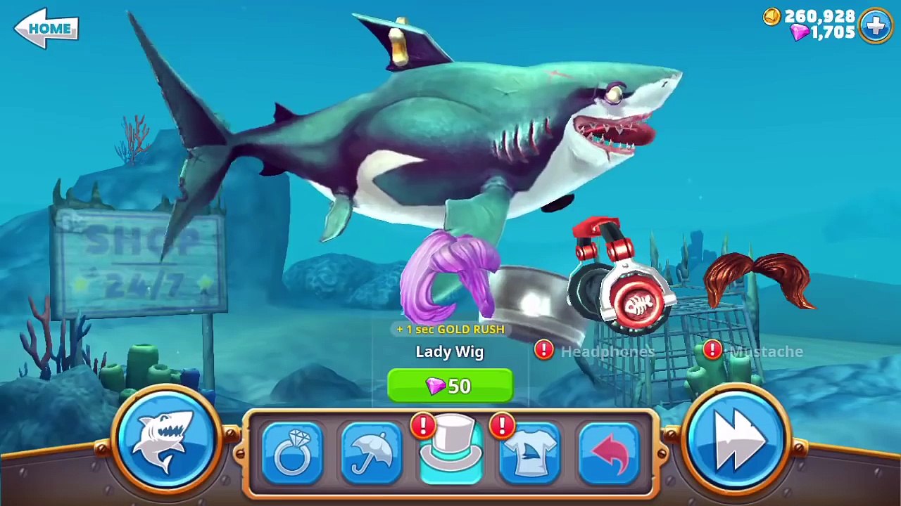 Hungry Shark World (by Ubisoft) - HD - GREAT WHITE MEGALODON Gameplay - YouTube