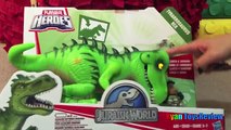 GIANT EGG SURPRISE OPENING Playskool Heros Marvel Super Heroes Toys Iron Hulk Tranformers Dinosaur