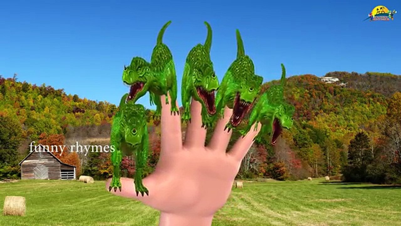 dinosaur Finger Family Nursery Children 3d English Rhymes | Animated Animals Collection