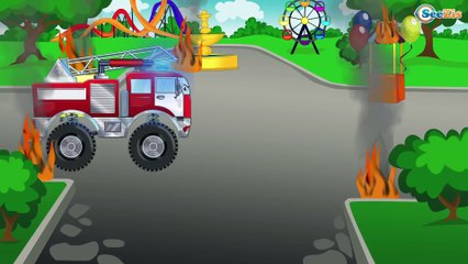 Emergency Vehicles Cartoon about The Fire Truck with Fairy Car. Cartoons for kids 32 Episode