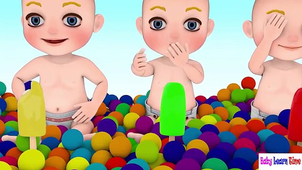 Colors for children to learn with Learn Colors Baby Ice Cream Popsicles - Ballpit Baby Doll Play